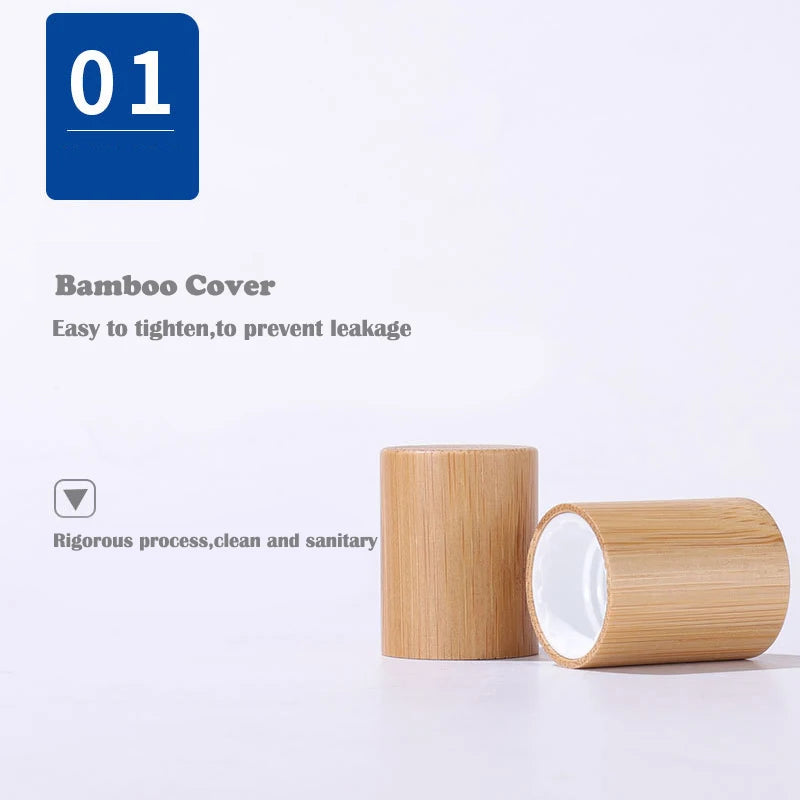 10Pcs 10ml Roll On Bottle Essential Oil Natural Jade Roller Bottles with Crystal Chip Glass Travel Refillable Bottle Containers