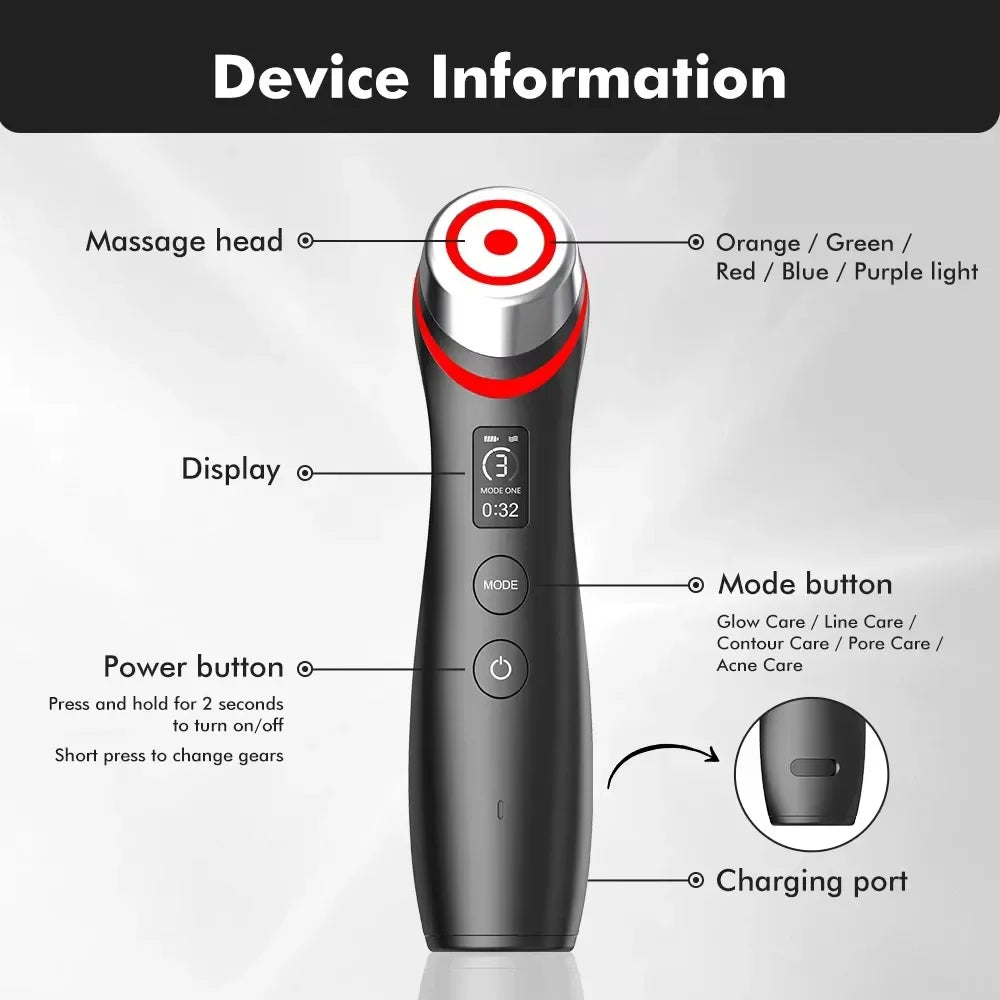 2025 Age Booster Pro Home Skincare Anti-aging Beauty Device Portable Light Therapy Essentials Acne Treatment Device