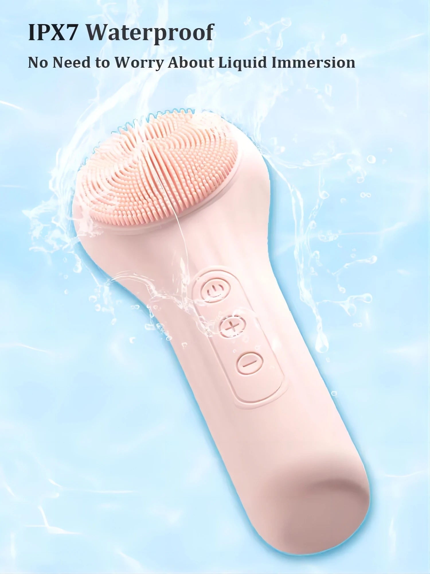 Sonic Waterproof Facial Cleansing Brush Rechargeable Scrubber Exfoliating Vibrating Deep Clean Face Cleaner Skin Care Tool