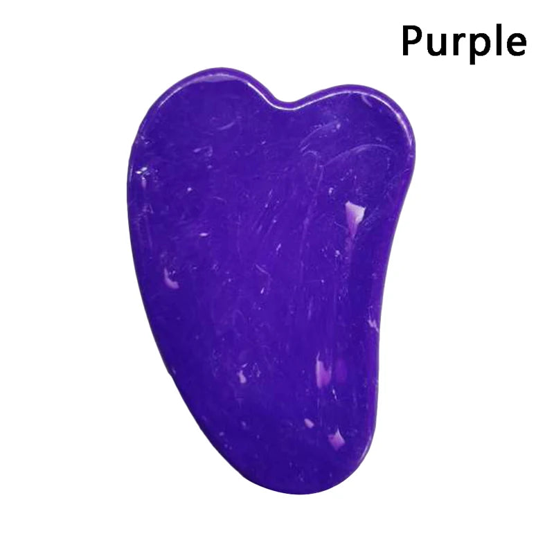 1pc Guasha Scraping Massage Scraper Face Massager Acupuncture Gua Sha Board Resin 7.8x5.4cm