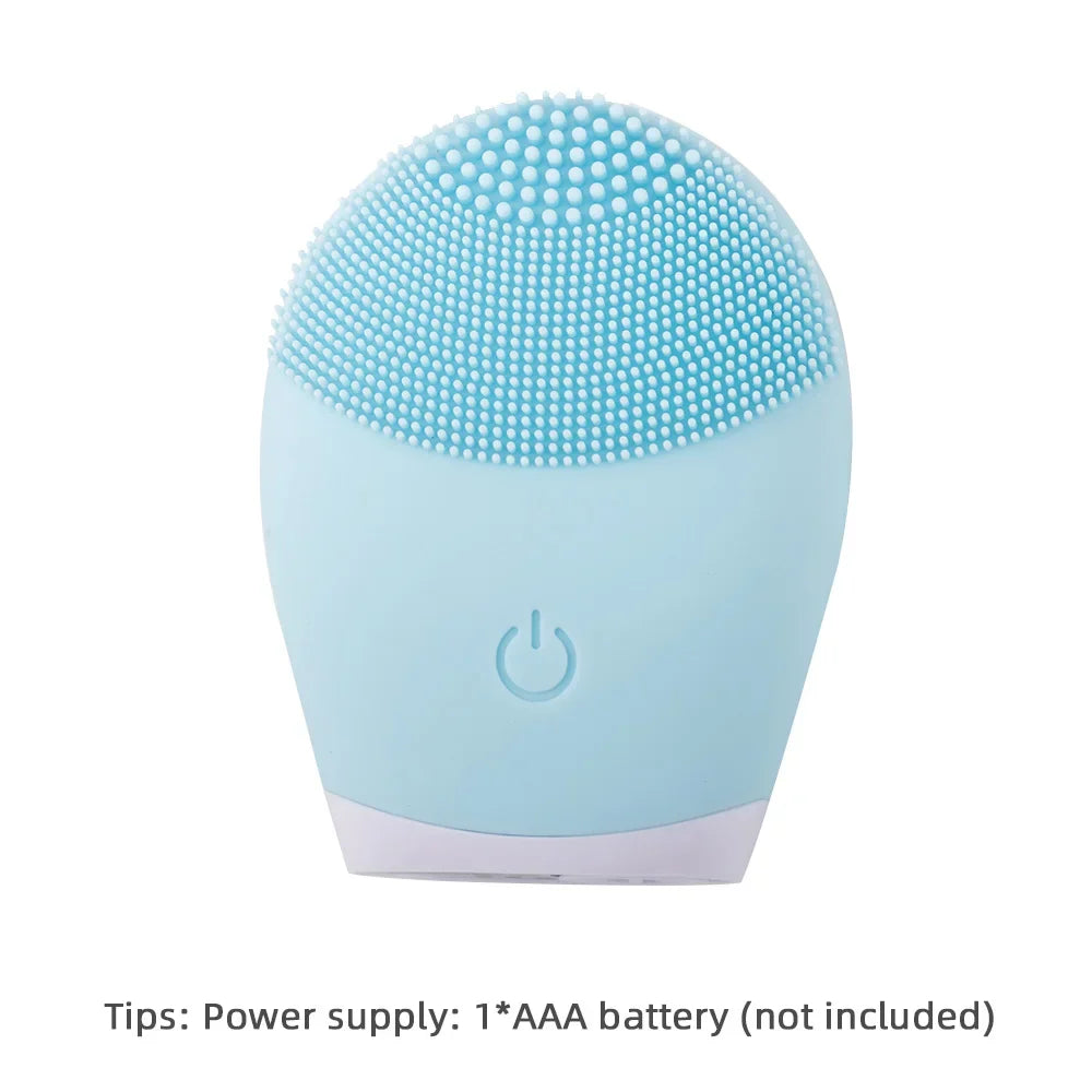 Electric Facial Cleansing Brush Face Skin Care Tools Waterproof Silicone Sonic Cleanser Facial