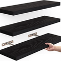 SOFT-Floating Shelves For Wall,16In Wood Wall Shelf For Room Decor/Storage/Display,For Bedroom,Bathroom,Living Room,Kitchen