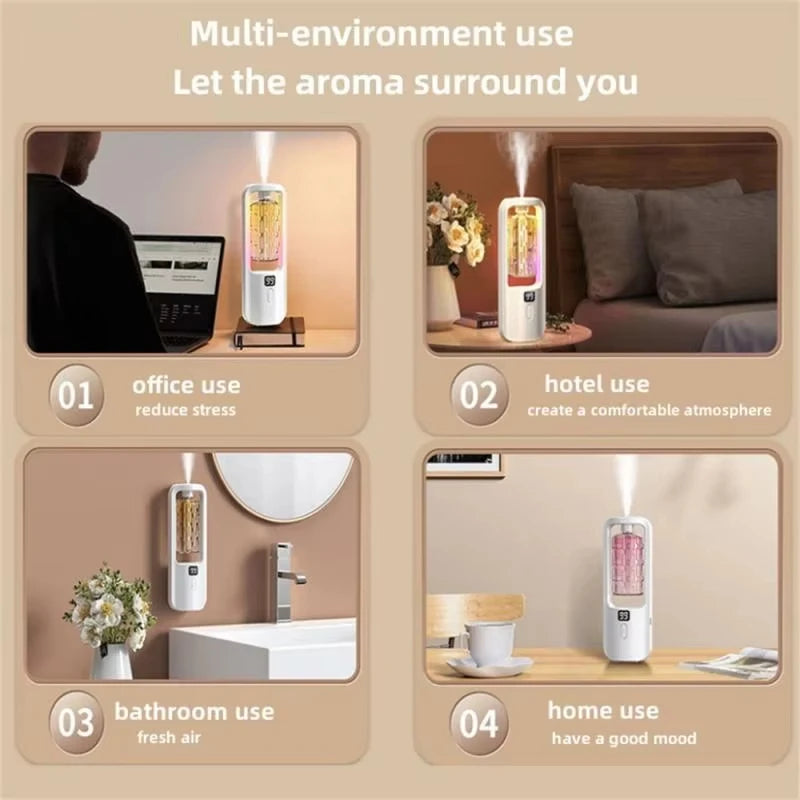 50ml Essential Oils Diffuser USB Multi-mode LED Digital Display 7 Gear Home Wall Mounted Display Air Freshener Smart Fragrance