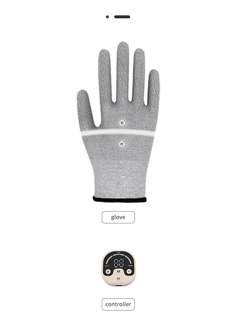 Microcurrent Facial Gloves - Silver Fiber Anti-Aging Gloves for Face Lifting, Wrinkle Reduction, Puffiness Relief, Collagen Stim
