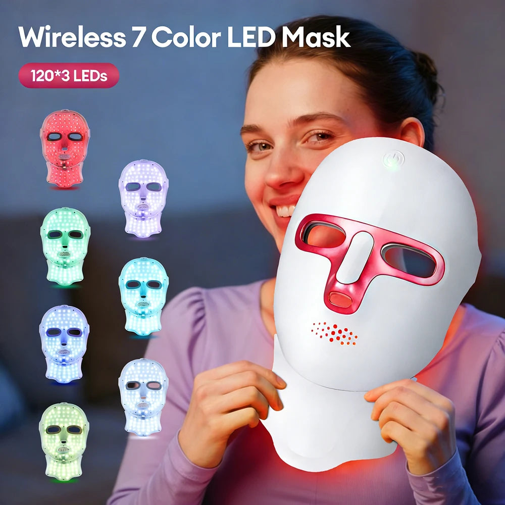 7 Colors LED Face Mask Facial LED Mask Skin Care Facial Spa Home Use Beauty Machine