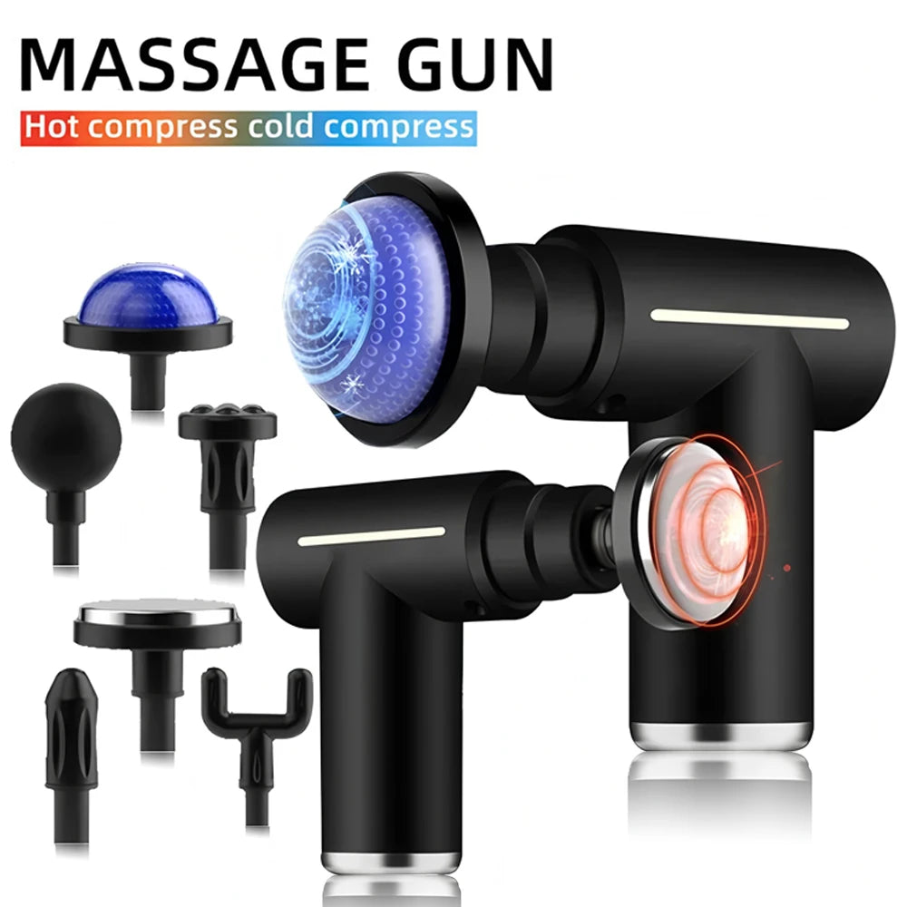 Mini Muscle Massage Gun Body Massager Deep Handheld Percussion Massager For Body Back Neck Leg Cold And Hot Compress Fascia Gun