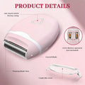 Facial Hair Remover for Women  Wet Dry Use Electric Shaver Portable Bikini Trimmer for Face,Legs,Underarms and Bikini Line