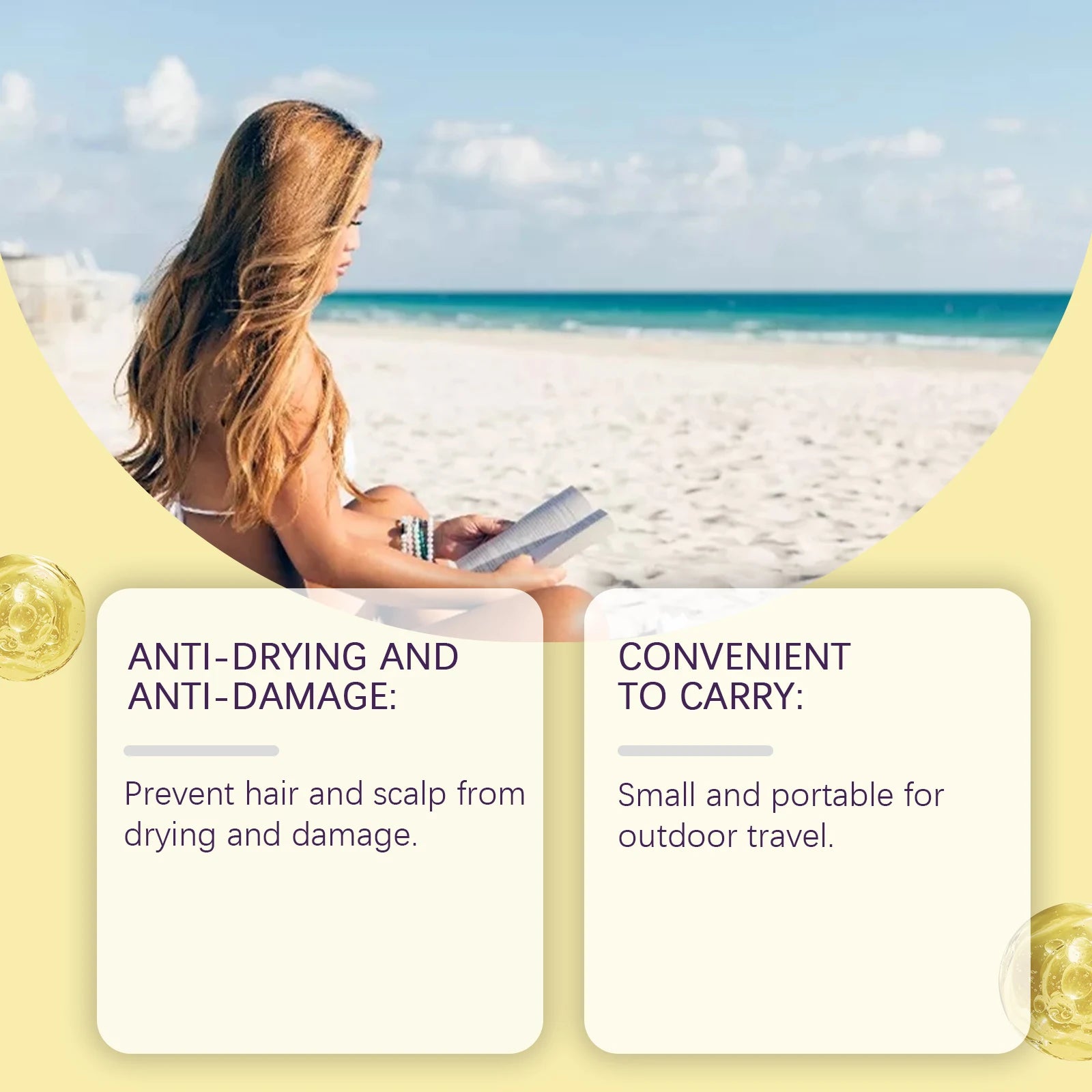 Scalp Protection Sunscreen Spray Gentle Care Nourish Hair Scalp UV Protection Prevent Dyed Hair Fading Ideal For Dry Hair