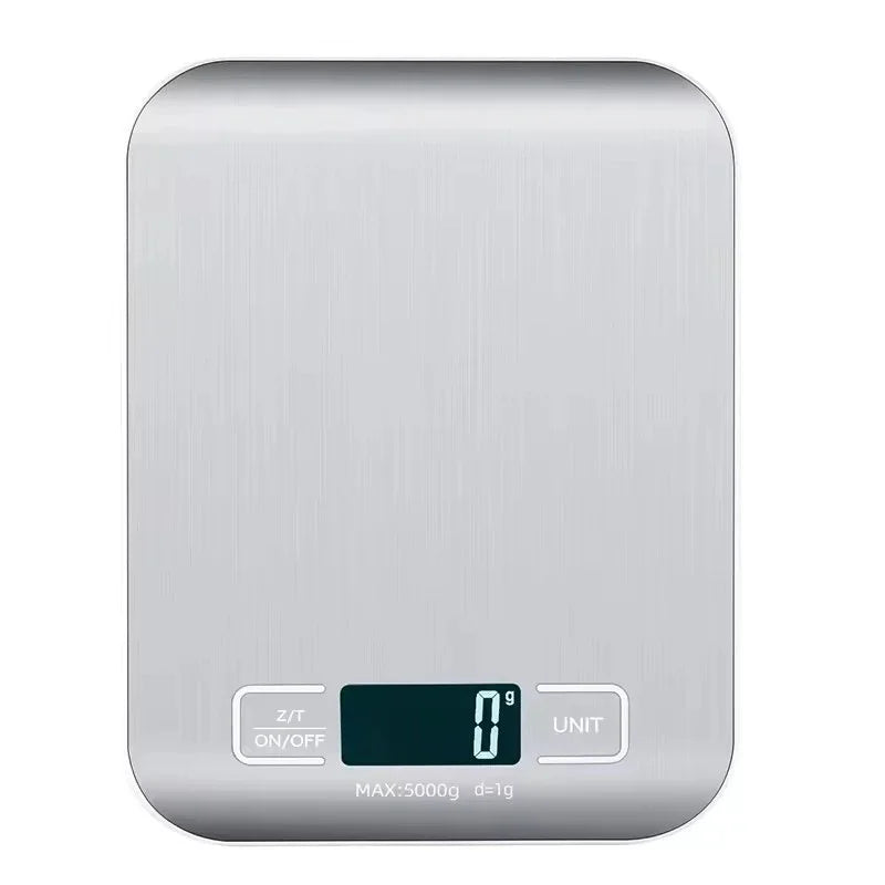 Digital Kitchen Scale 10/5kg-1g LED Display Stainless Steel Panel Electronic Scales for Home Food Snacks Weighing Baking Tools