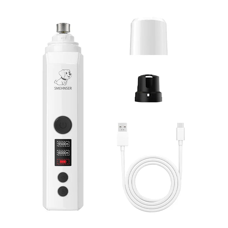Professional Dog Nail Grinder Electric Pet Nail Trimmer Painless Paws Grooming Machine for Small Medium Large Dog Cats Low Noise