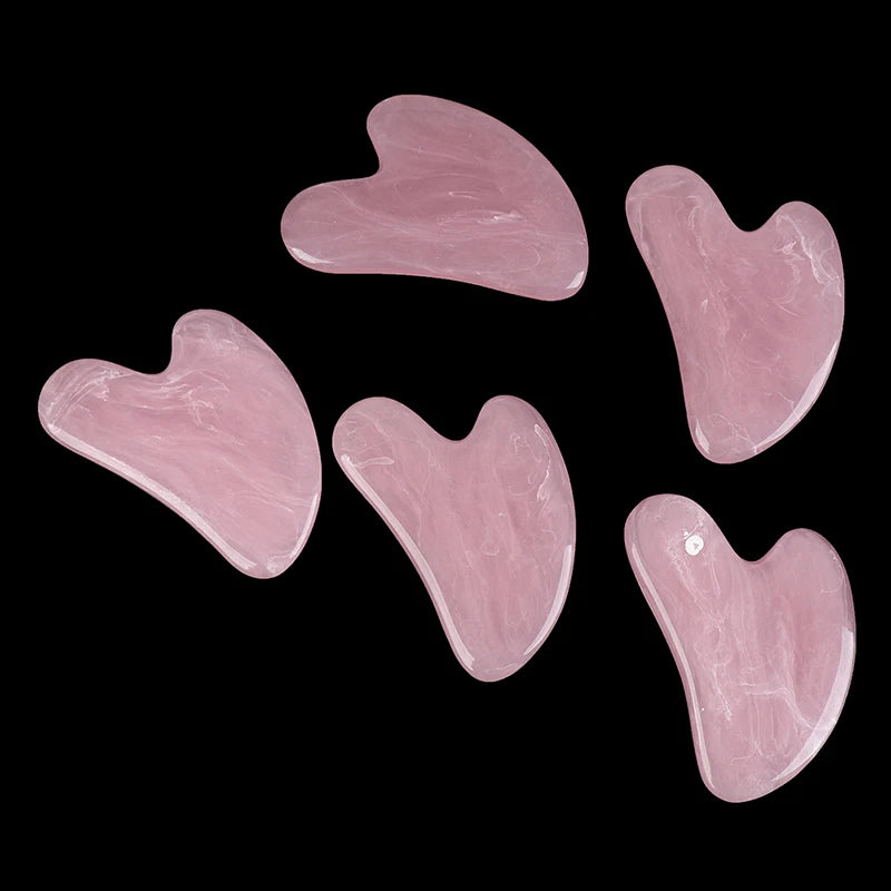 1Pcs Pink Massage Scraper Guasha Scraping Massage Scraper Face Massager Acupuncture Gua Sha Board