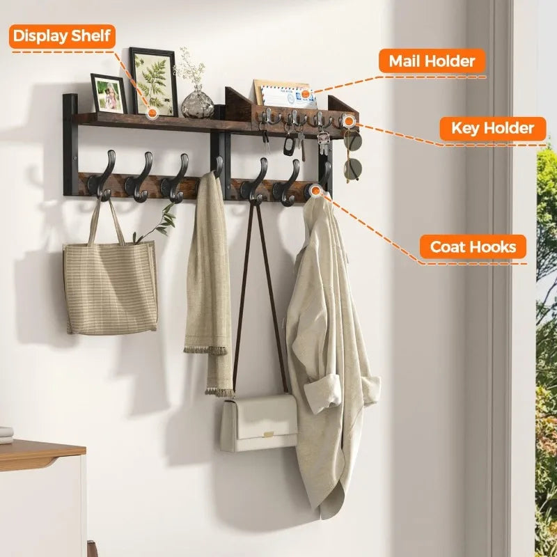 Floating Wall Shelf Wood Organizer Shelves Multifunctional Floating Storage Rack Aesthetic Display Racks Organizers Furniture