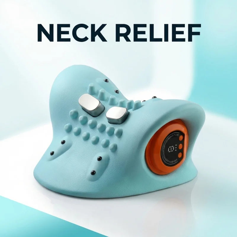 Electric Neck Shoulder Back Massage Pillow Finger Pressure Cervical Massager Home Relax Body Pain Relief Device