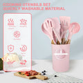 A19F-Silicone Cooking Utensils 12PCS Kitchen Utensil Set, Utensils Spatula Turner Set