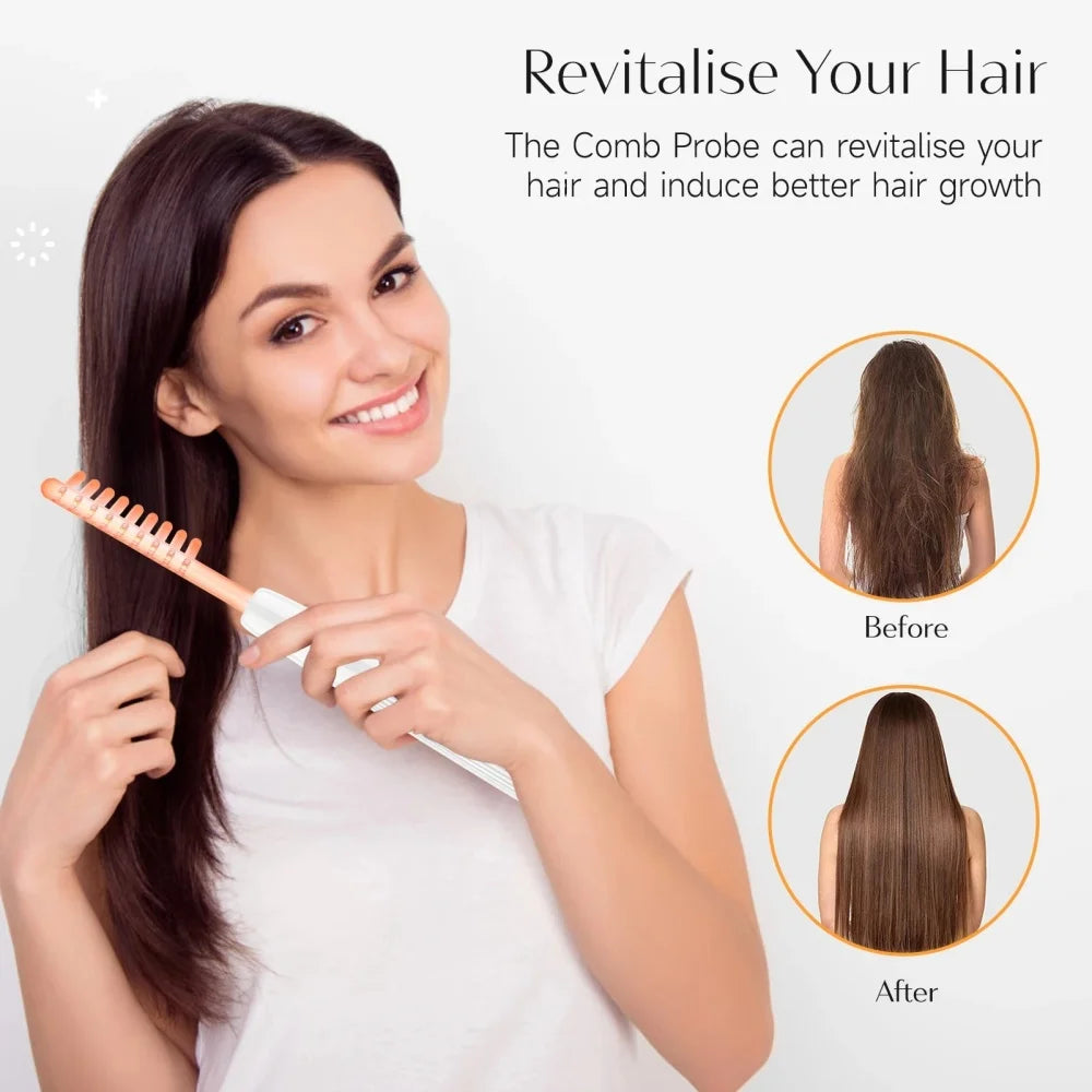 Portable High-Frequency and Microcurrent Electrotherapy Device, Acne Removal and Beauty Comb