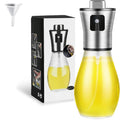Olive Oil Sprayer for Cooking, 200ml Glass Olive Oil Sprayer, Vegetable Oil Sprayer with Funnel, Oil Sprayer, Baking, Frying, BB