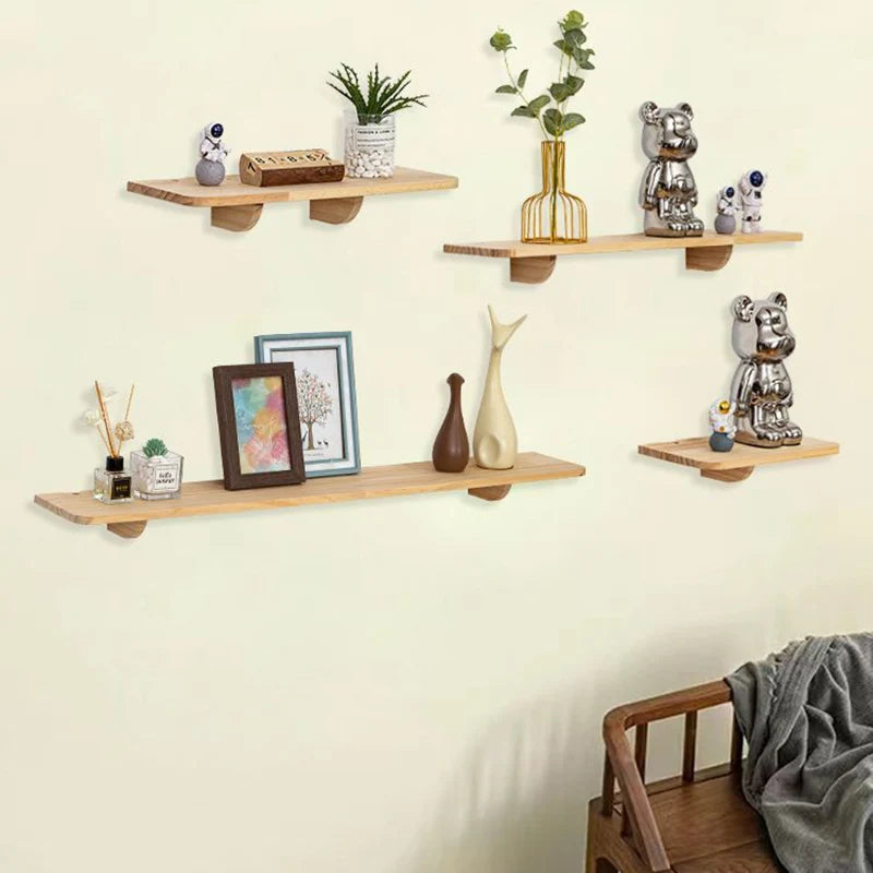 Floating Shelves for Wall Decor,Soild Wood Wall Mounted Shelf for Bathroom,Bedroom,Living Room Kitchen Storage&Decoration