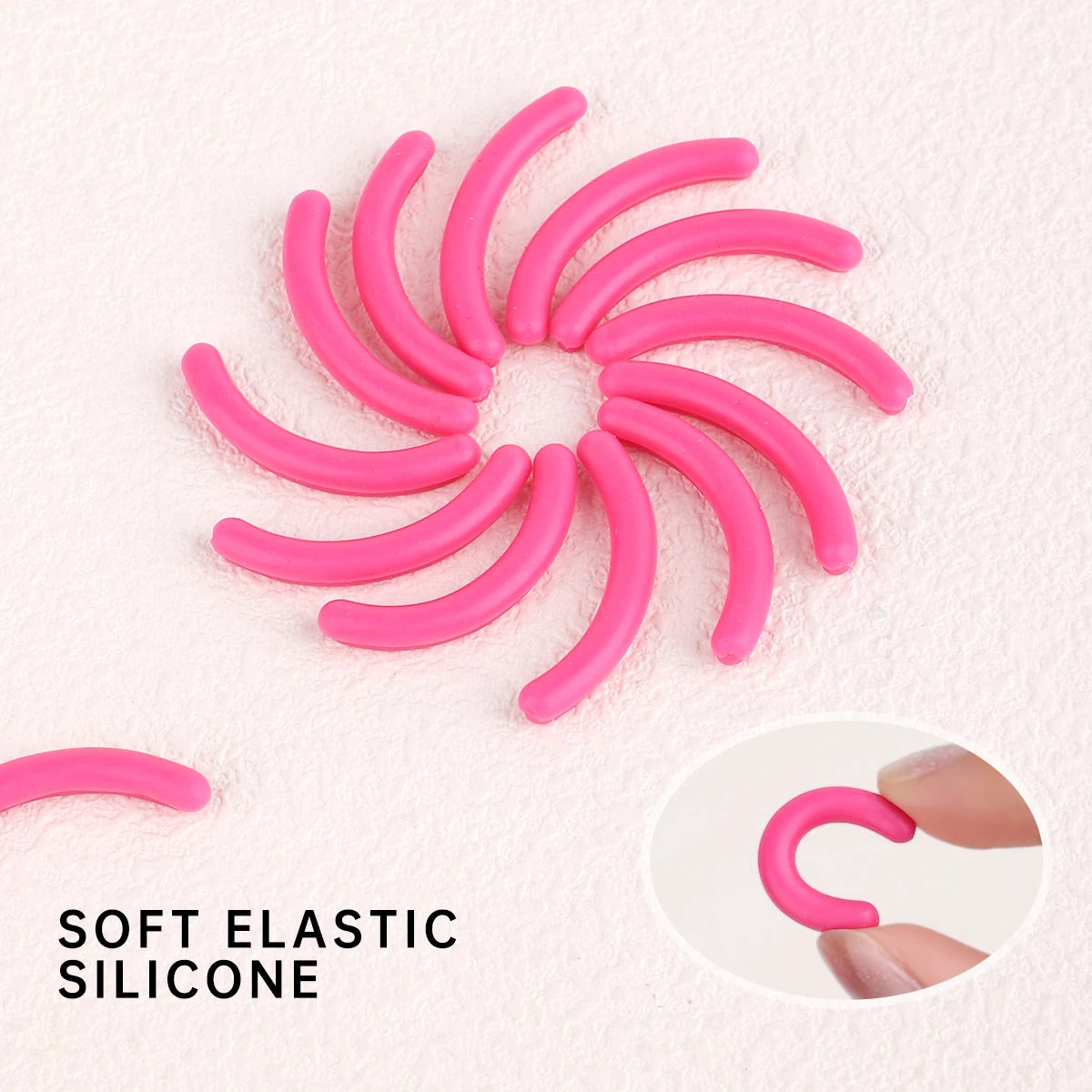 30pcs Silicone Rubber Strip for Eyelash Curler, Soft Silicone Replacement Pad for Eyelash Curler, Universal Eyelash Curler.