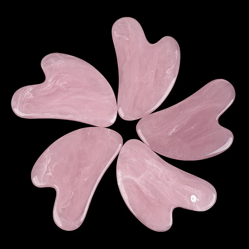 1Pcs Pink Massage Scraper Guasha Scraping Massage Scraper Face Massager Acupuncture Gua Sha Board