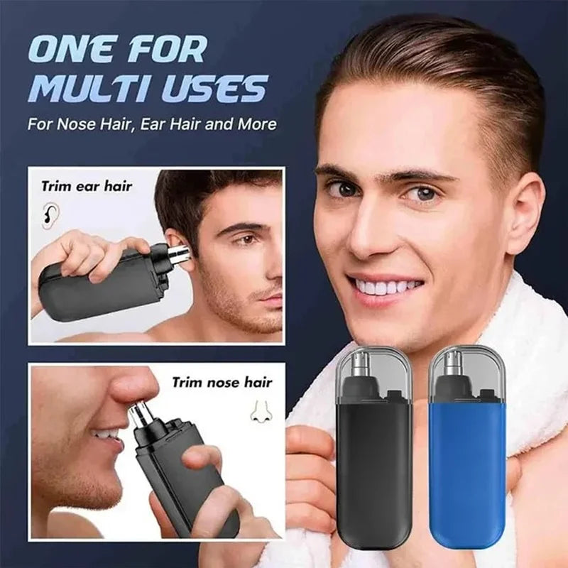USB Rechargeable Electric Nose Hair Trimmer Nose Hair Razor Washable Nose Shaver Machine With Cleaning Brush for Men and Women