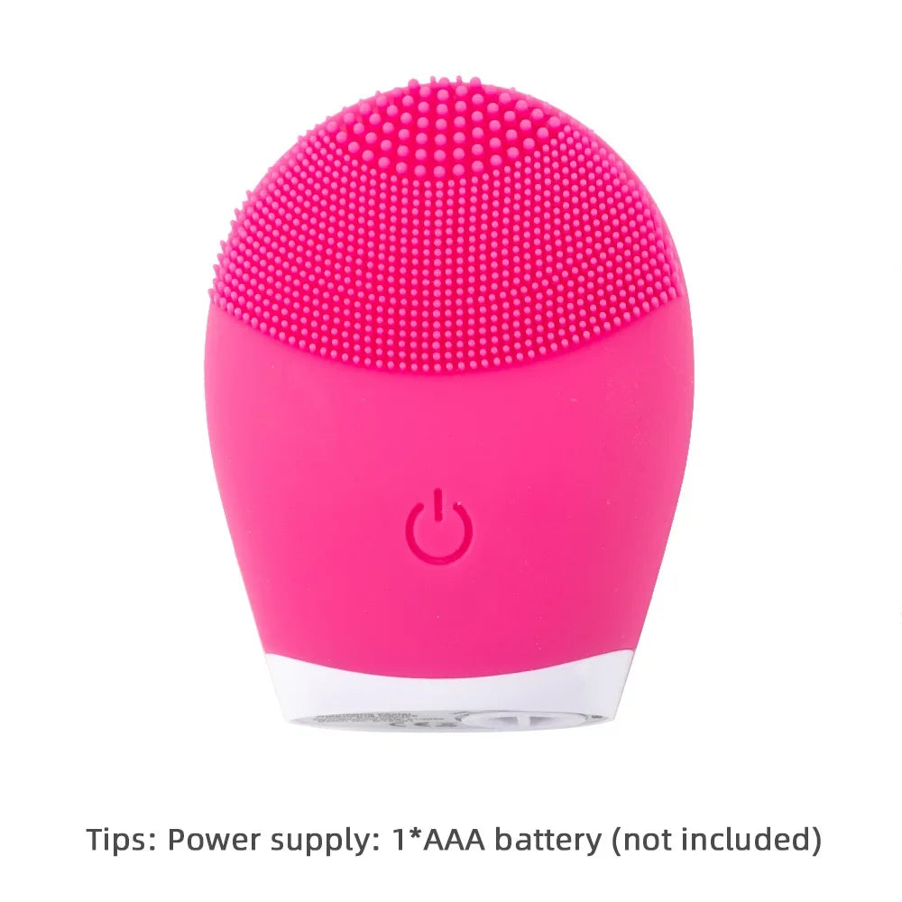 Electric Facial Cleansing Brush Face Skin Care Tools Waterproof Silicone Sonic Cleanser Facial