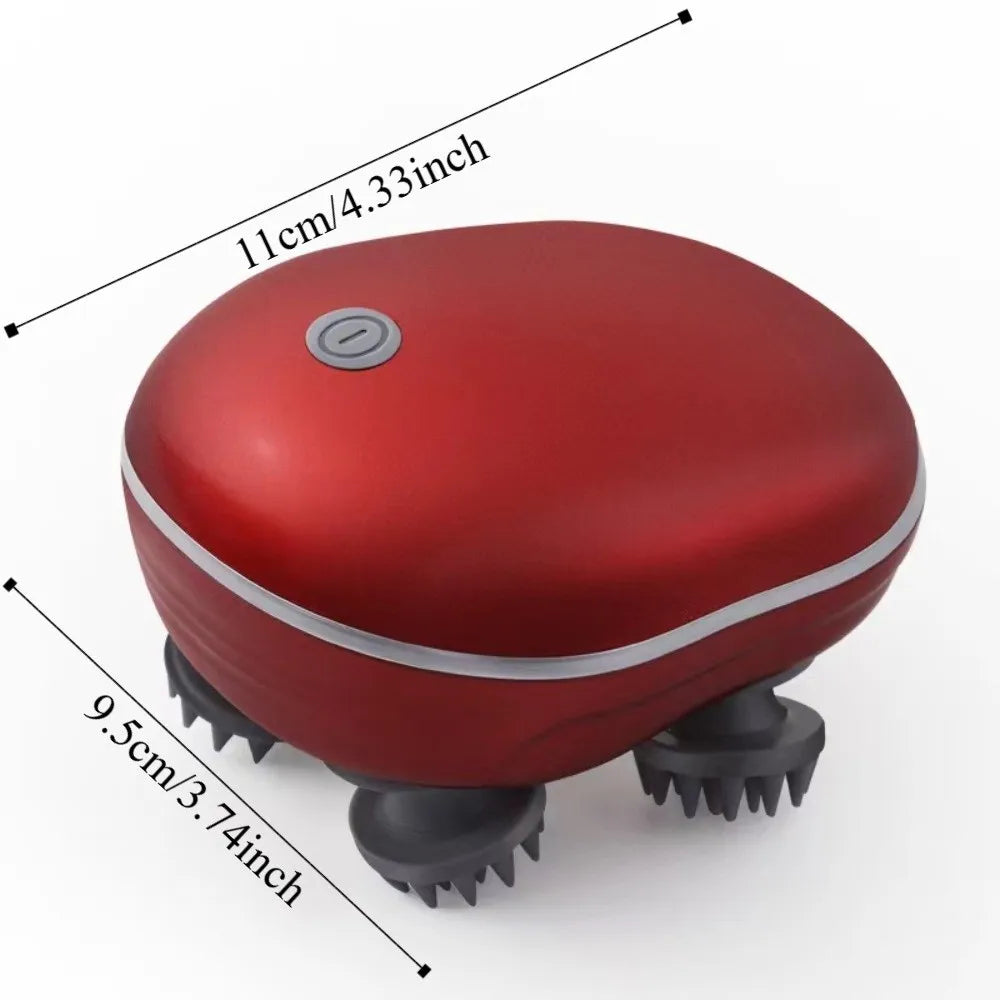 Muscle Massager Electric Head Massager Scalp Relax Kneading Scalp Massager Rechargeable Vibration Head Massage Machine Gift