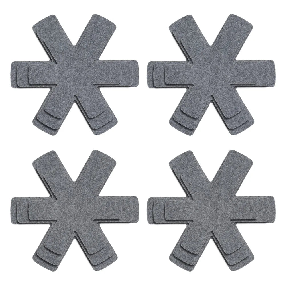 Pot and Pan Protectors 12/24Pcs Pot Dividers Pad Non-woven 3 Sizes Pans Separator Pads for Protecting Separators Pads Cookware