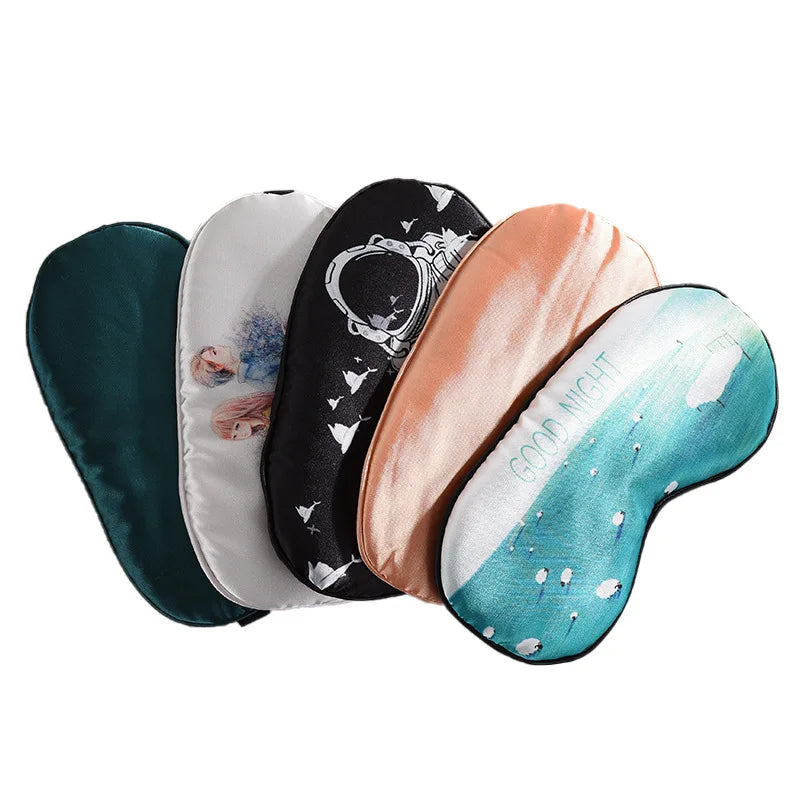 USB Heated Eye Mask Silk Sleeping Mask for Eyes Heating Eye Cover Travel Eyeshade Blindfold Warming Eye Masks