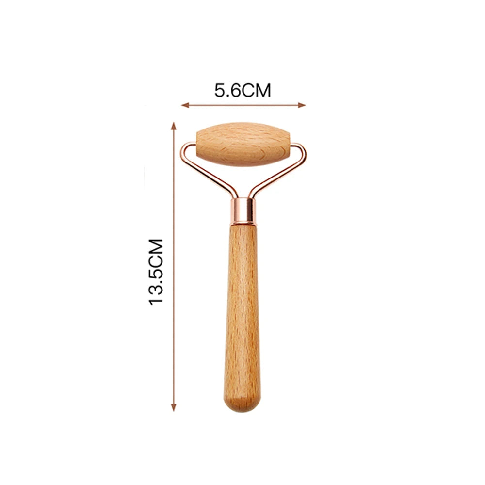 Face Massager Maderoterapia Face Roller Mini Wood Therapy Face Slimming Gua Sha Scraper Facial Lifting Wrinkle Remover