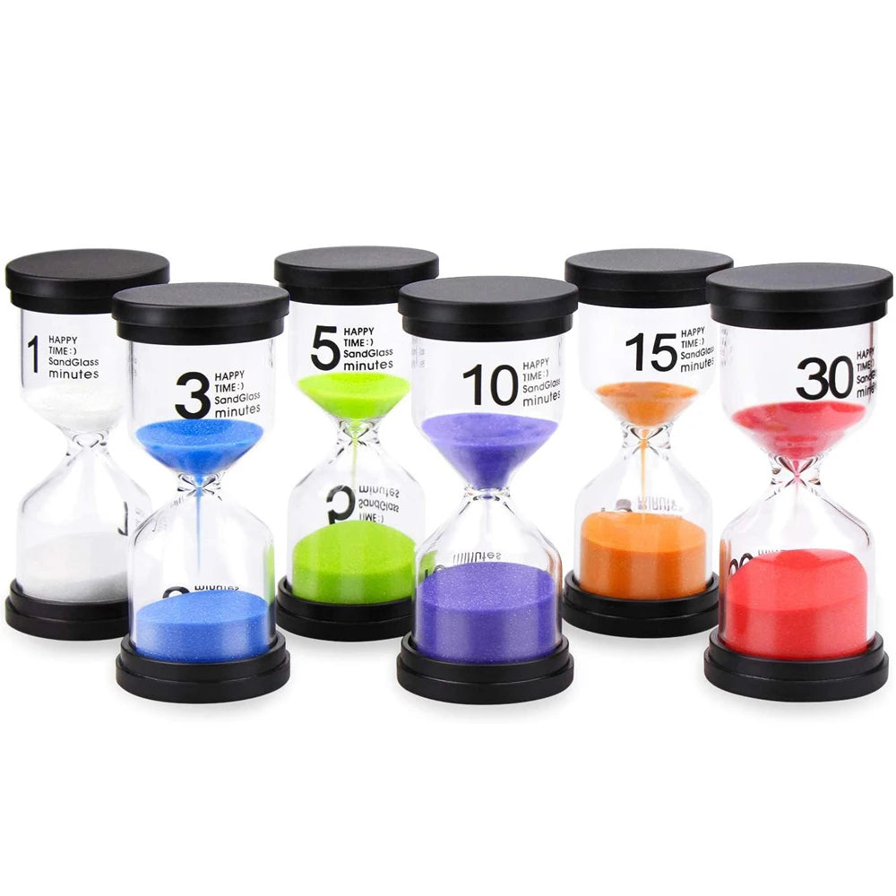 1/3/5/10/15/30 Hourglass Minutes Sand Watch Sandglass Timer Watch Clock Gift Children Kids Gift Sand Timer Hour Home Decoration