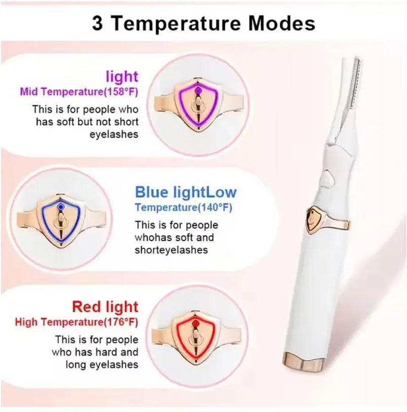 Electric Curling Eyelash Curler Anti-burn Curling Device, Pink 5D Eyelash curler