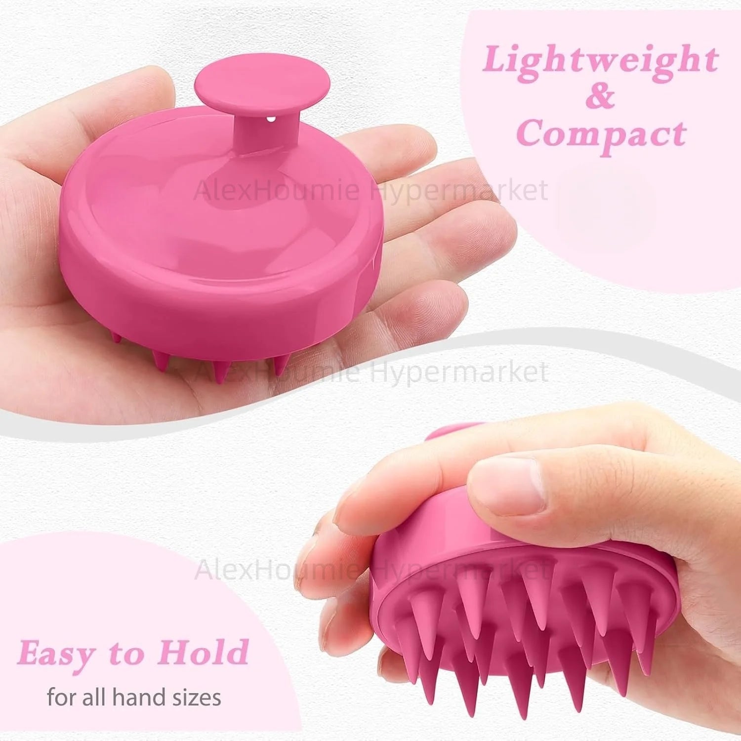 Massager Shampoo Brush Soft Silicone Bristles for Scalp Care Hair Scalp Scrubber Exfoliator for Dandruff Removal Hair Growth