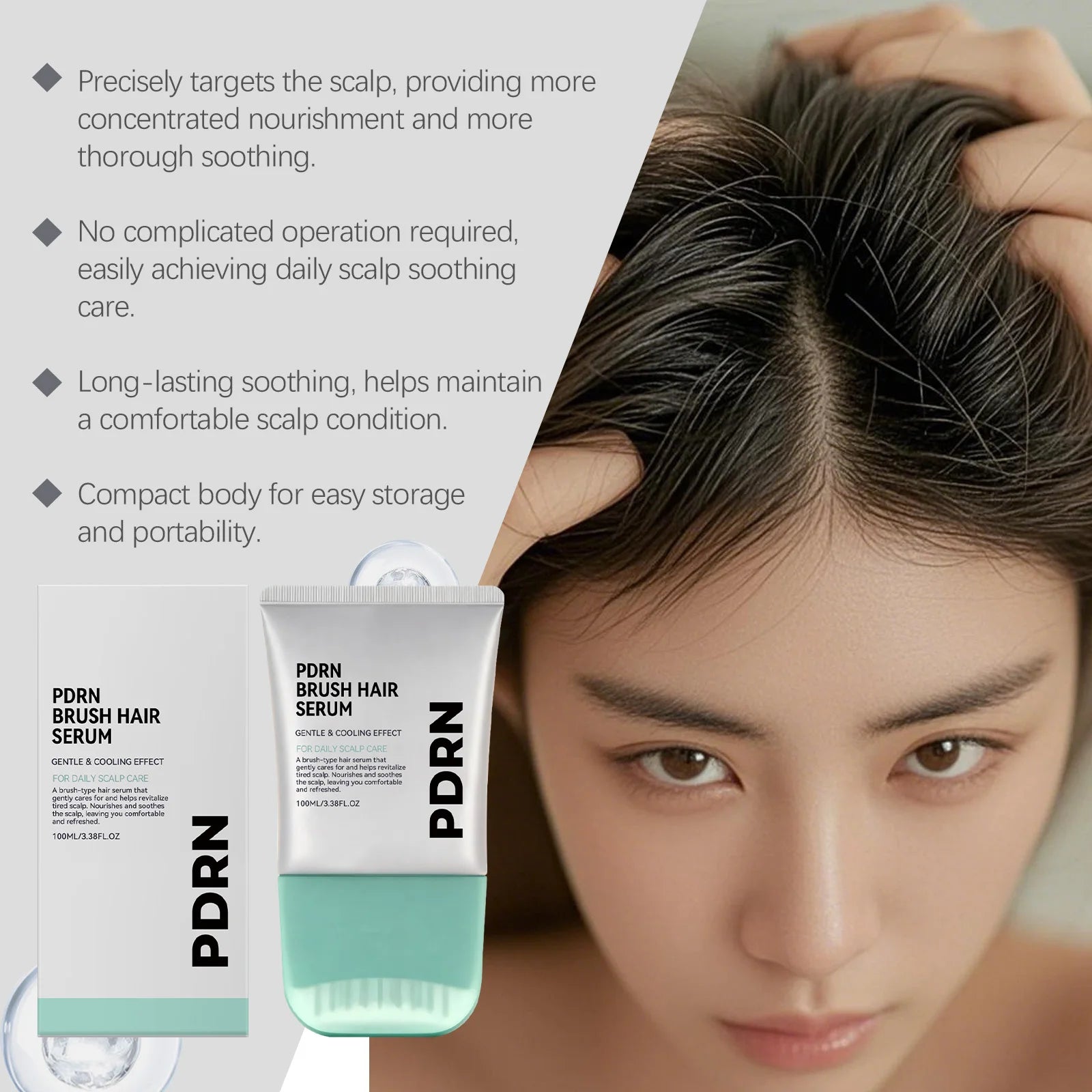 Scalp Care Serum With Centella Asiatica Extract Hair Root Nourishing Treatment Essence For Dry Scalp Moisturizing Lightweight