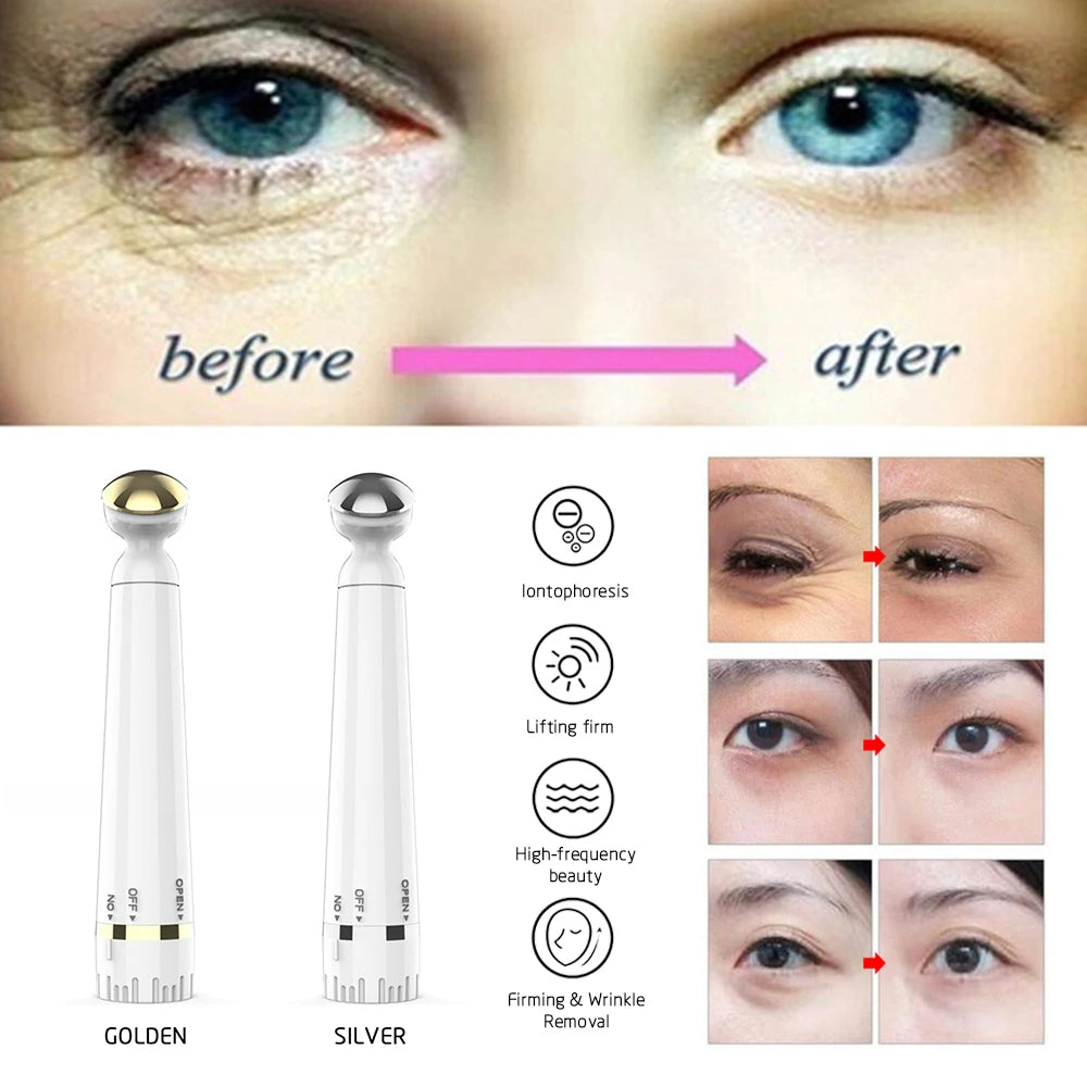 Mini Electric Vibration Eye Massager Anti-Ageing Wrinkle Dark Circle Pen Removal Rejuvenation Eye Massager skin care tools