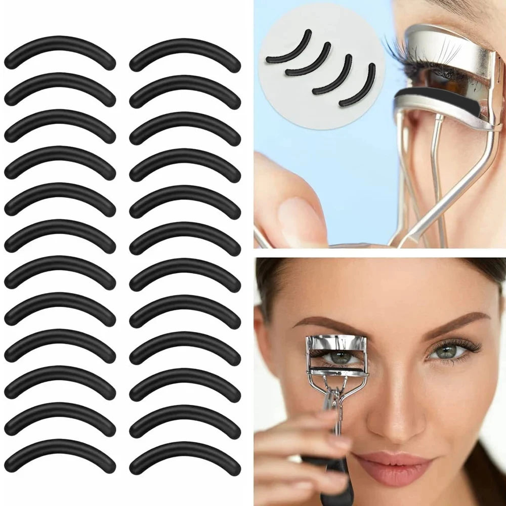 24/50 Pcs Eyelash Curler Refill Eyelash Curler Pad Silicone Rubber Curler Replacement Refill Pad for Universal Eyelash Curler