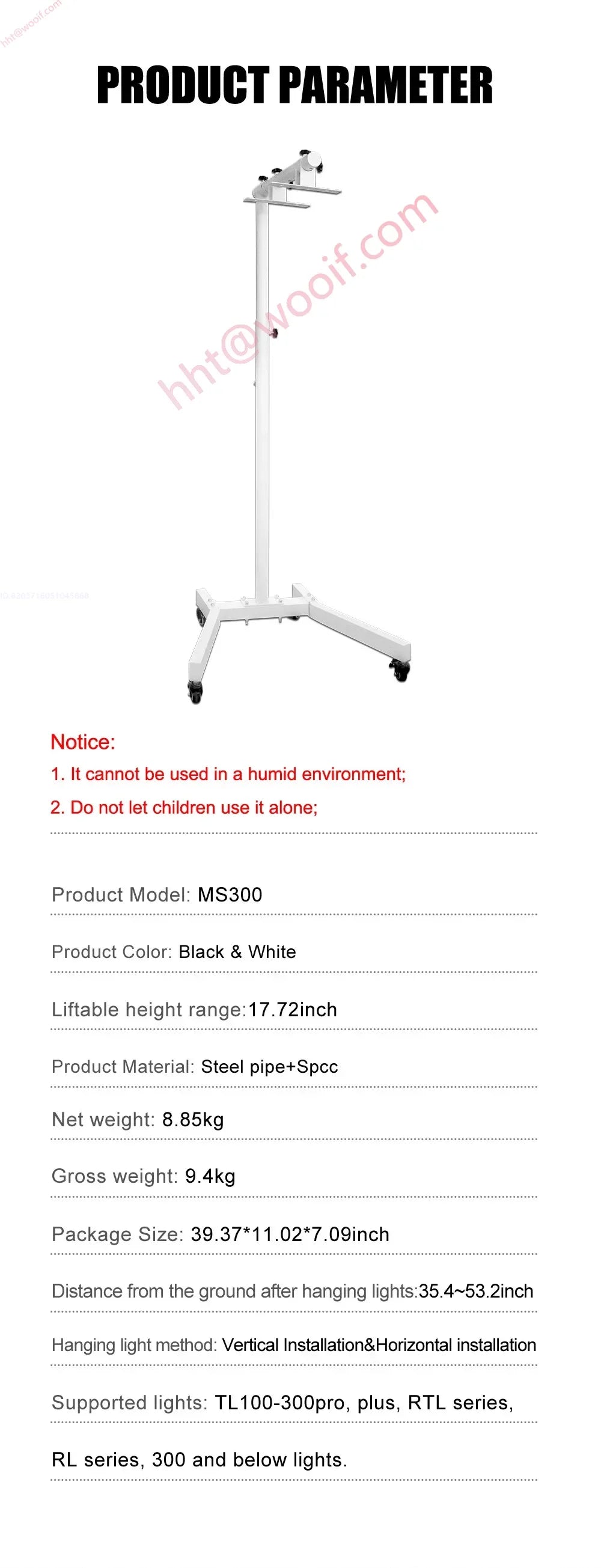 Adjustable  MS300 Stand Infrared Light Therapy Wrap Machine Convenient and Practical Stand Pdt Led Red Light Therapy