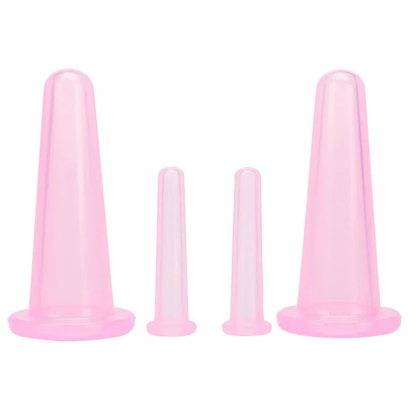 Silicone Vacuum Cupping Massage Jars Anti Cellulite Massage Facial Suction Cups Face Neck Lift Skin Scraping Guasha Anti Wrinkle