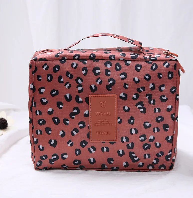Waterproof Makeup & Toiletries Travel Bag for Women - Portable Cosmetic Organizer