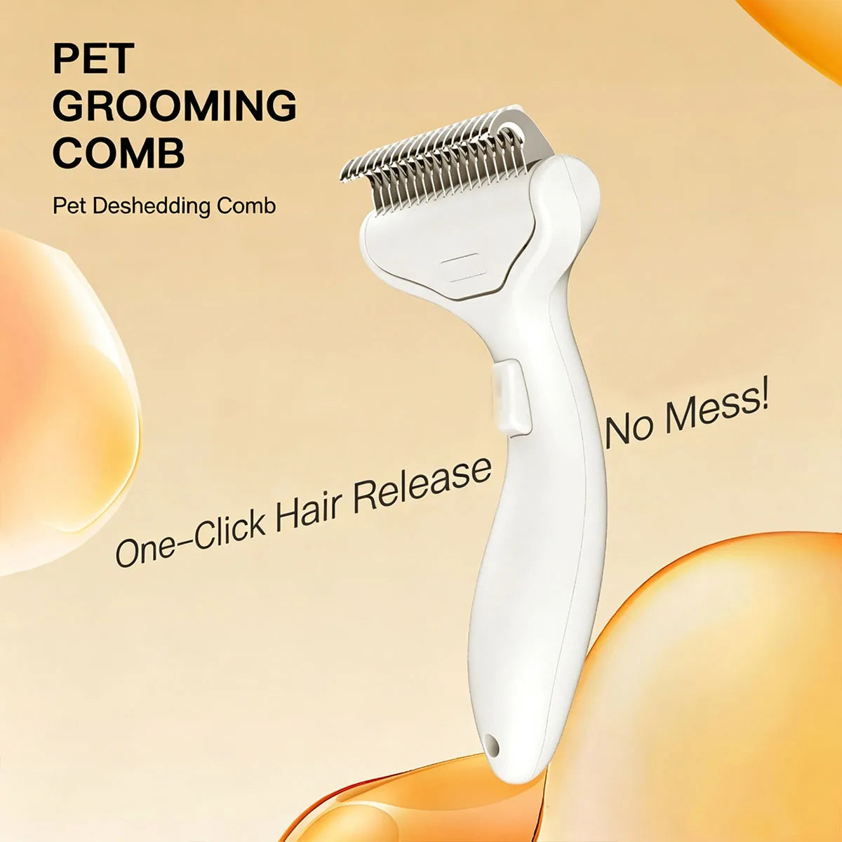 Pet Hair Removal Comb Grooming Brush for Dogs Cats Detangling Brush for Long Thick Hair Professional Grooming Tool