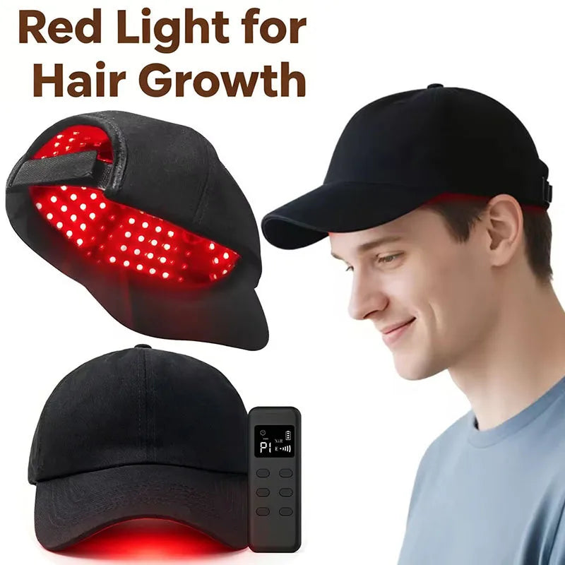 Hair Growth Cap Anti Hair Loss and Growth 142 LED Helmet Hat Hair Regrowth Light Therapy Device Relax Head Treatment Hat Machine
