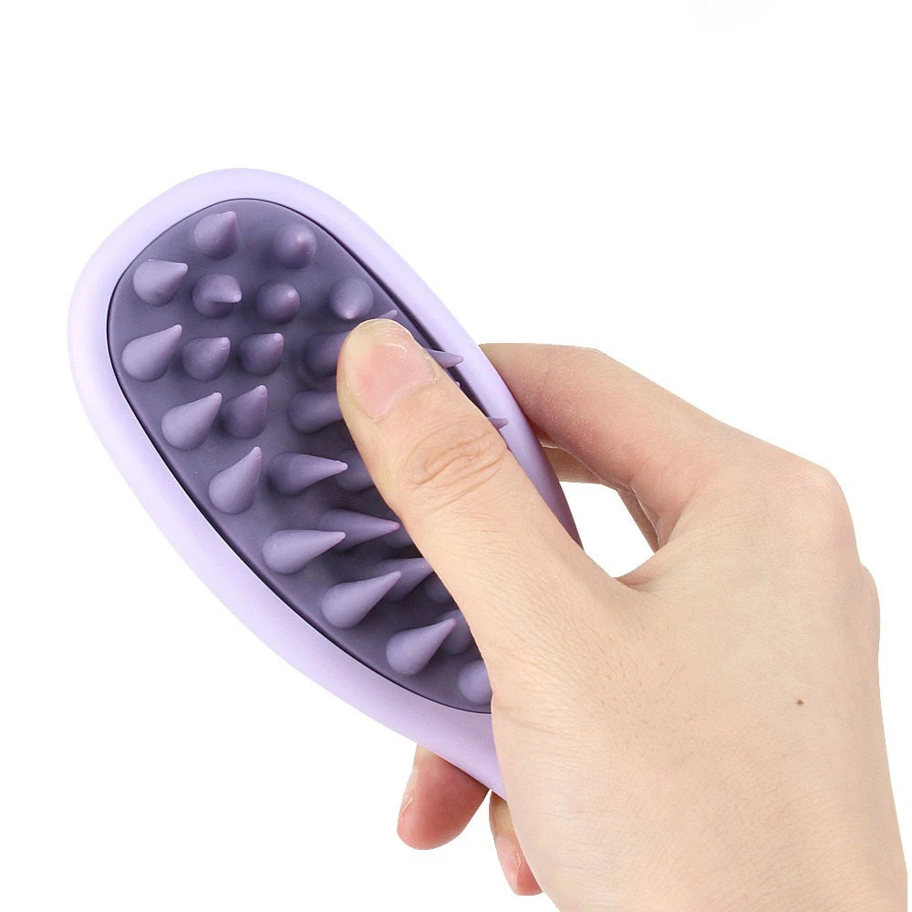 Scalp Massage Shampoo Brush Soft Bristle Hair Washing Comb Anti-Slip Handle Wet Dry Use for Exfoliating Dandruff Scalp Care Tool
