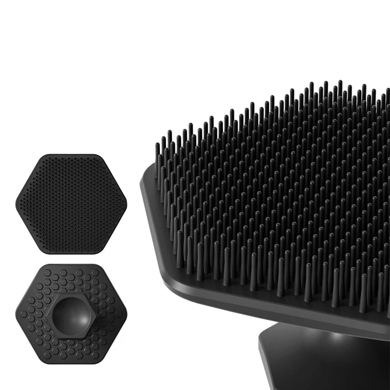 Silicone Cleaning Brush Face Cleansing Scrubber Massager Manual Facial Cleansing Brush Exfoliating Gentle Beard Skin Care Tool