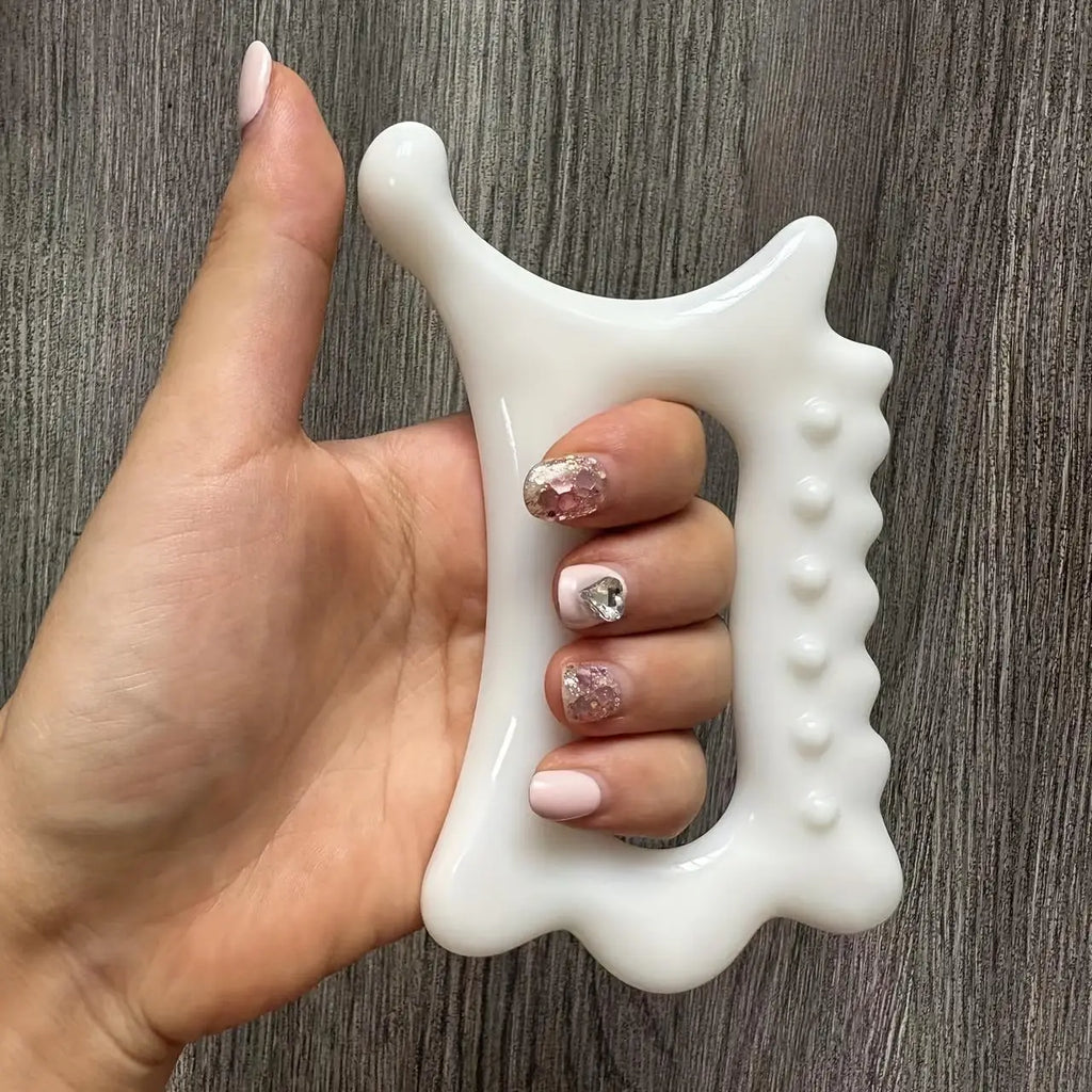 Ergonomic Versatile Handheld Gua Sha Board for Face & Body - Non-Ceramic, Gua Sha Massage Tool, Relaxation and Beauty Massager