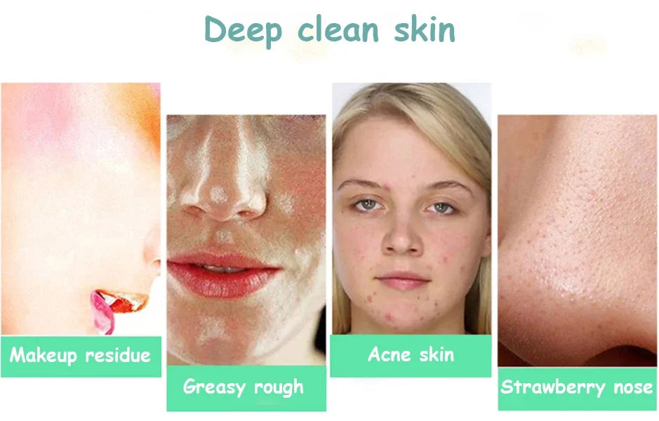 Electric Facial Cleansing Brush with 4 Face Cleaning Device 3 Modes Skincare Brush Heads Waterproof Wireless Facial Cleansing