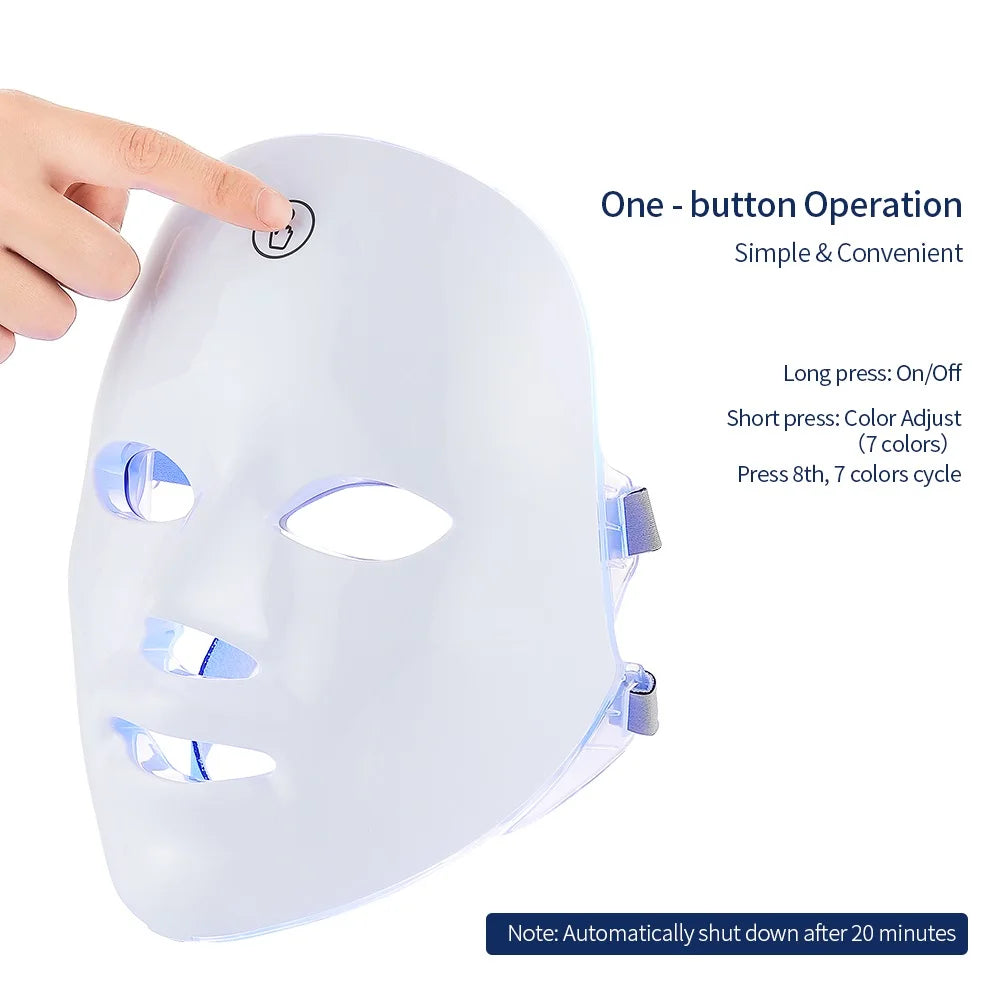 7 Colors LED Face Mask Facial LED Mask Skin Care Facial Spa Home Use Beauty Machine