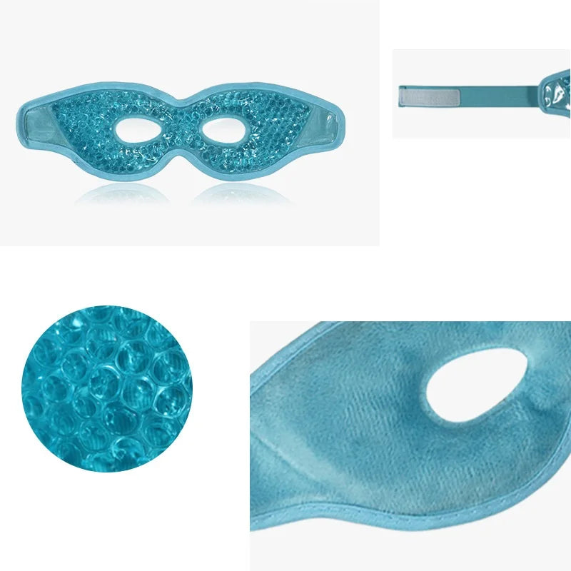 Cooling Eye Mask Gel Reuseable Cold Compress Face Mask Sleeping Mask Eye Cooling Puffy Dry Eyes Relieve Facial Edema Skin Care
