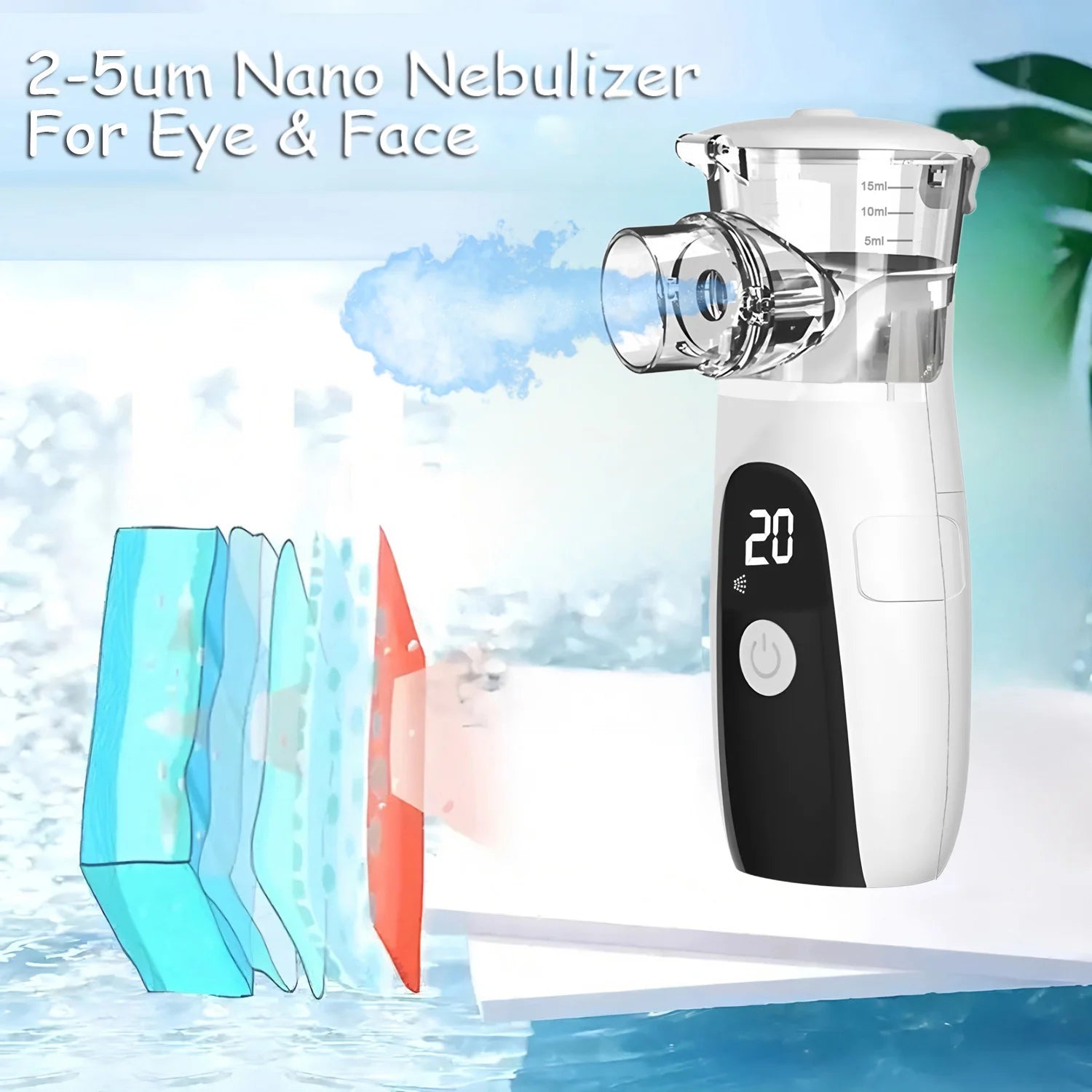 Nano Cold Spray Facial Steamer - Mini Portable Hydrating Beauty Apparatus Skin Care Humidifier