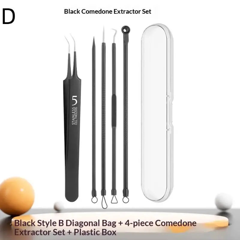 Blackhead Remover Pimple Popper Tool Set Reusable Safe Acne Extractor Kit for Daily Face Cleaning Use