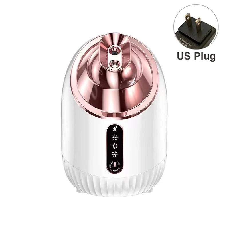 Face Steamer Nano Mist Sprayer Facial Steamer Cold & Hot Nebulizer Facial Sauna Humidifier For Pores Cleansing Moisturizing SPA