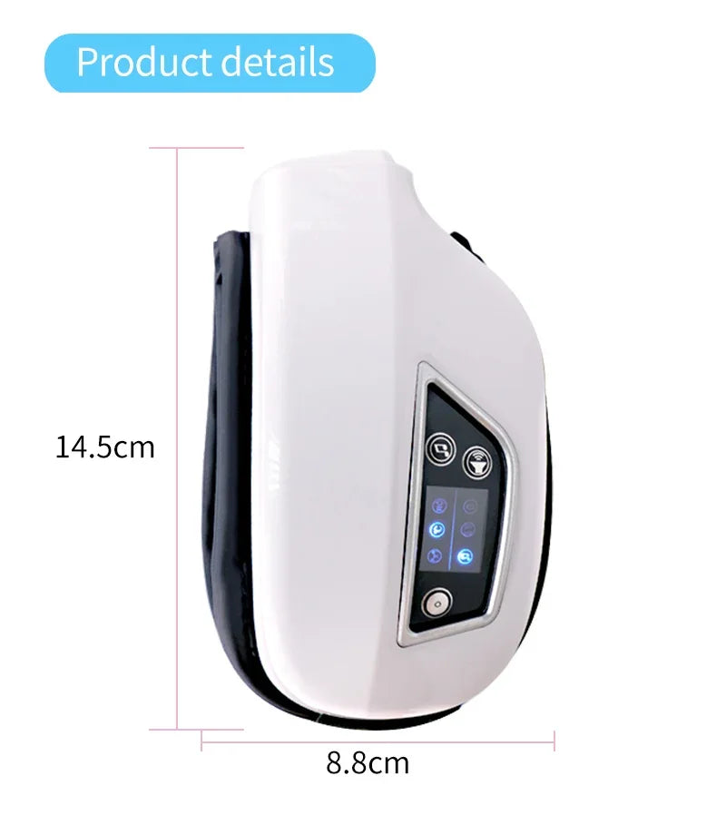 Eye Massager with Heat Vibration Eye Mask Bluetooth Music Airbag Care Device for Eye Strain Relief Dry Improve Sleep Facial
